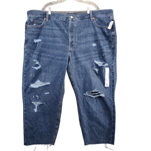 Old Navy Women's High Rise Slouchy Straight Jeans Women's 24 Distressed W/Tags